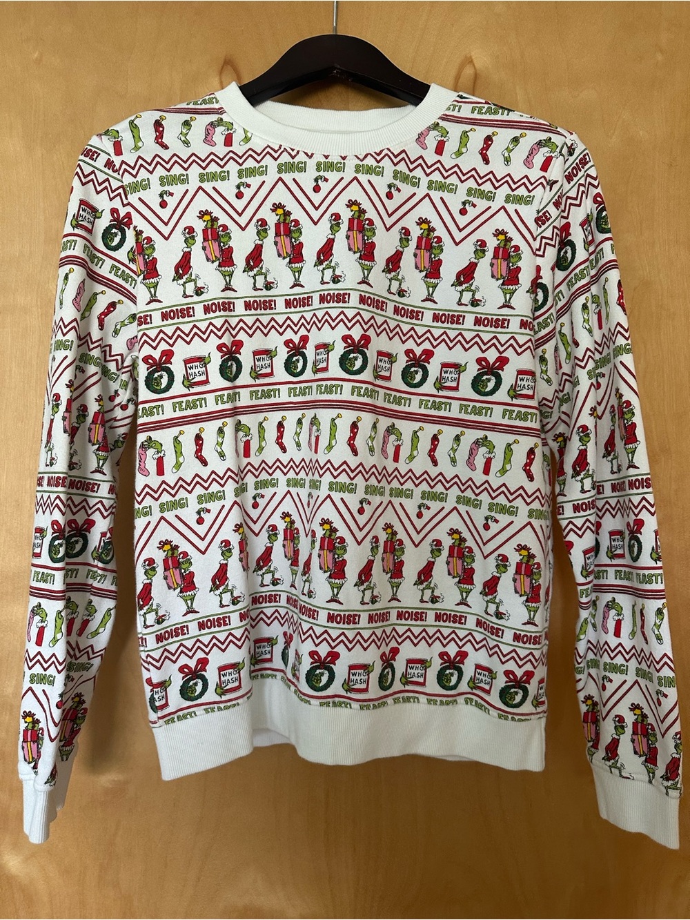Hanna Andersson Women’s Holiday Grinch themed French Terry Sweatshirt size XS